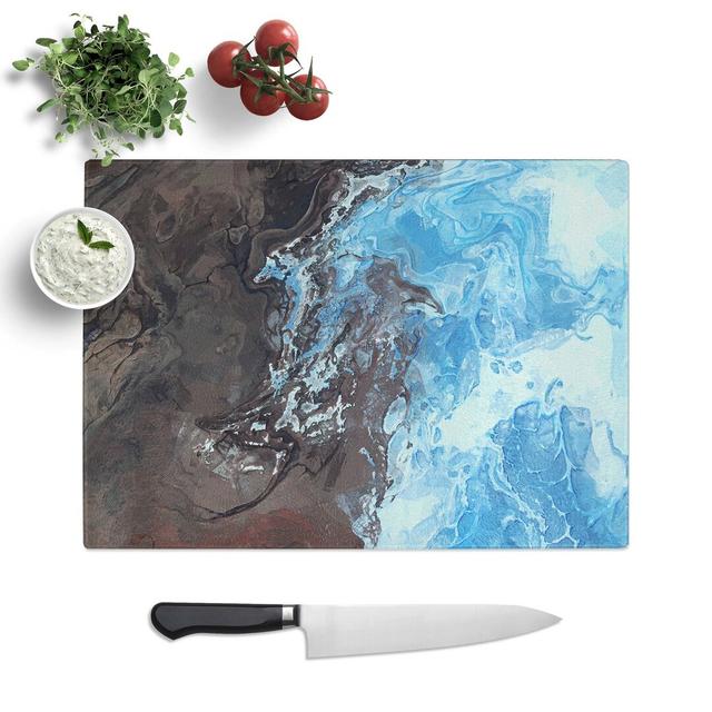 Glass Merging Dreams in Abstract Chopping Board East Urban Home Size: 39 cm W x 28.5 cm L on Productcaster.