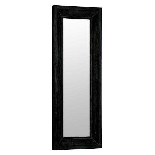 Abbeygail Mirror Framed Wall Mounted Accent Mirror Canora Grey Size: 180cm x 70cm, Finish: Black on Productcaster.