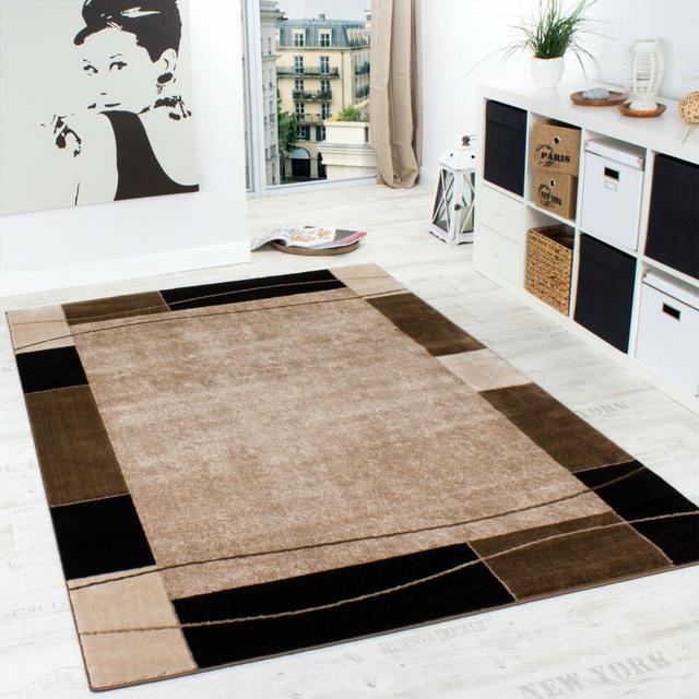 Glassell Flatweave Brown/Beige/Black Rug Hashtag Home Rug Size: Rectangle 200cm x 280cm on Productcaster.