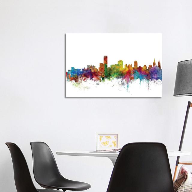 Adelaide, Australia Skyline by Michael Tompsett - Wrapped Canvas Gallery-Wrapped Canvas Giclée Latitude Run Size: 66.04cm H x 101.6cm W x 1.91cm D on Productcaster.