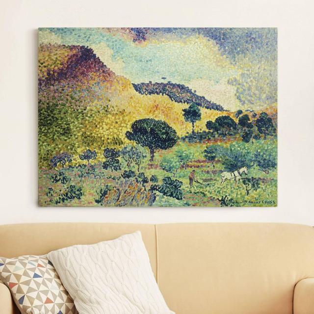 Henri Edmond Cross - The Moorish Massif - Wrapped Canvas Graphic Art Rosalind Wheeler Size: 75cm H x 100cm W on Productcaster.