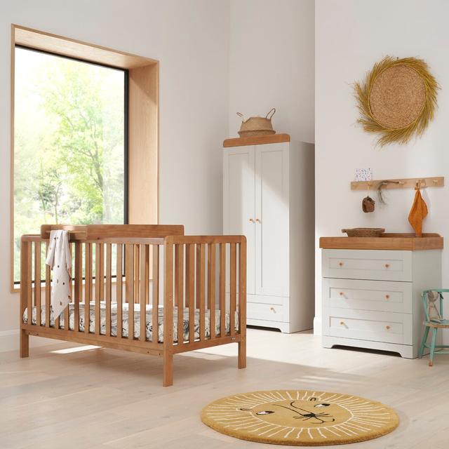 Tutti Bambini Malmo 3-Piece Nursery Furniture Room Set Tutti Bambini Colour: Oak/Dove Grey/Oak on Productcaster.