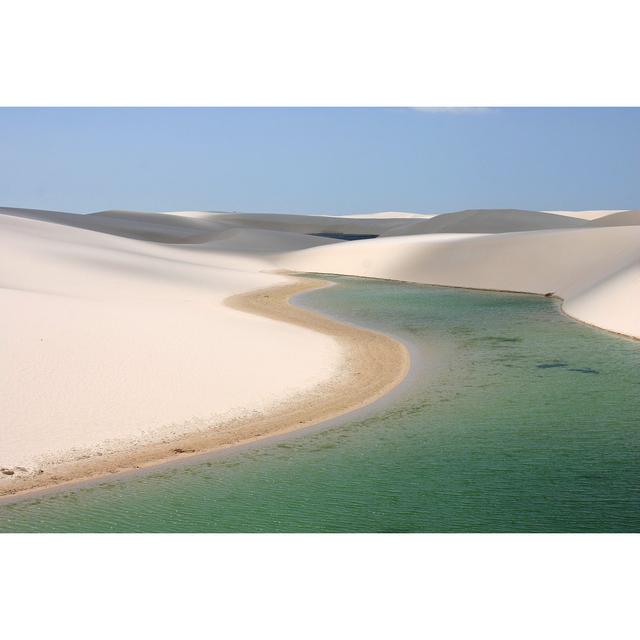 Lake Of Lenã§Ã³is Maranhenses - Wrapped Canvas Print Ebern Designs Size: 51cm H x 76cm W x 3.8cm D on Productcaster.