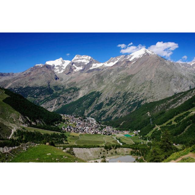 Saas Fee - Wrapped Canvas Print Alpen Home Size: 20cm H x 30cm W x 3.8cm D on Productcaster.