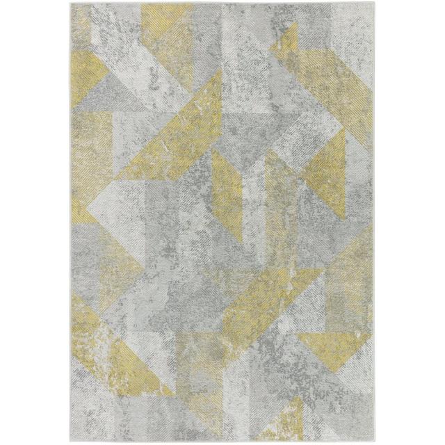 Aileen Flatweave Yellow/Grey/White Rug Isabelline Rug Size: Rectangle 85 x 150cm on Productcaster.