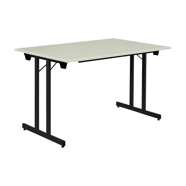 Folding Table Bisley Finish: Grey/Black, Size: H74 x L140 x W80cm on Productcaster.