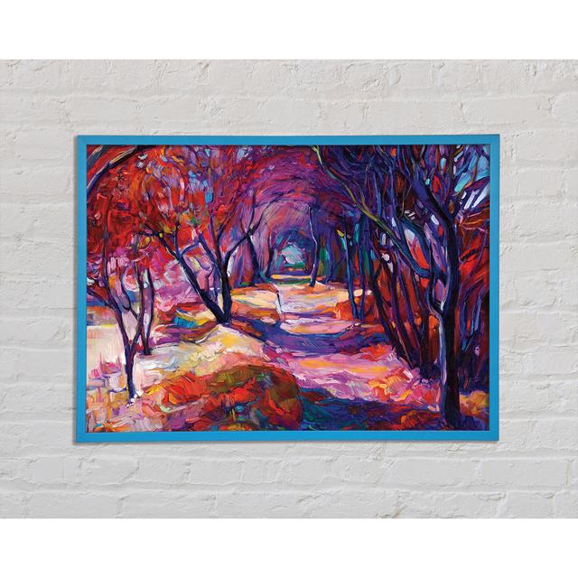 Red Forest Walk - Single Picture Frame Art Prints Ophelia & Co. Size: 59.7cm H x 84.1cm W x 2cm D on Productcaster.