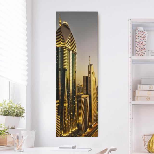 Leinwandbild Dubai Ebern Designs Format: 260g/qm Canvas, Größe: 90 cm H x 30 cm B on Productcaster.