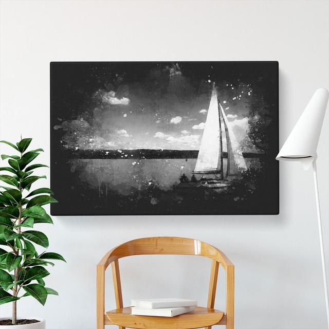 Sailing Boat Vol.3 - Wrapped Canvas Print East Urban Home Size: 50cm H x 76cm W x 3cm D on Productcaster.