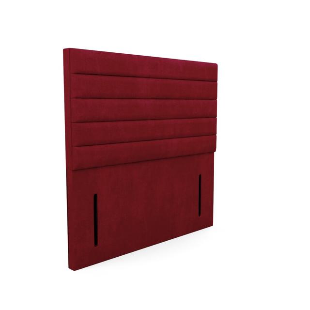 Upholstered Headboard Ebern Designs Upholstery: Velvet - Red, Size: Small Single (2'6) on Productcaster.