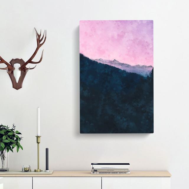 Purple Sunset - Wrapped Canvas Painting Print East Urban Home Size: 50cm H x 35cm W x 3cm D on Productcaster.