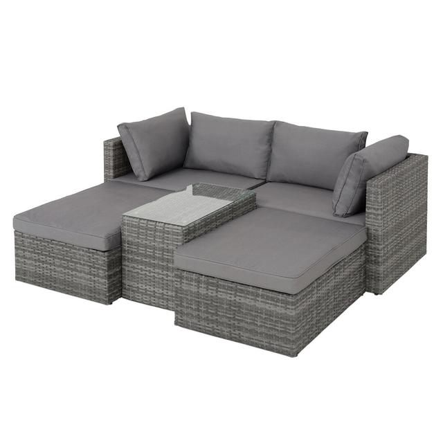 Laumer 4 Seater Rattan Sofa Set Dakota Fields on Productcaster.