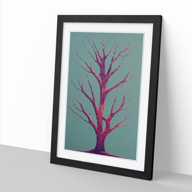 Tree Pattern - Print Big Box Art Frame Option: Black, Size: 46cm H x 34cm W x 2cm D on Productcaster.