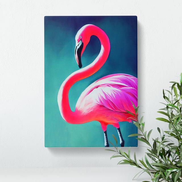 XC1022-2079X Flamingo Aglow - Wrapped Canvas Print 17 Stories Size: 50cm H x 35cm W x 3cm D on Productcaster.