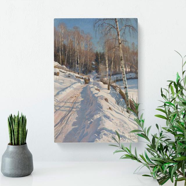 Sleigh Ride On A Sunny Winter Day by - Wrapped Canvas Graphic Art East Urban Home Size: 60cm H x 40cm W x 3cm D on Productcaster.