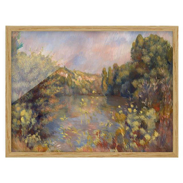 Landscape with Lake by Auguste Renoir - Picture Frame Painting Rosalind Wheeler Frame Option: Brown Framed, Size: 70cm H x 100cm W x 2cm D on Productcaster.