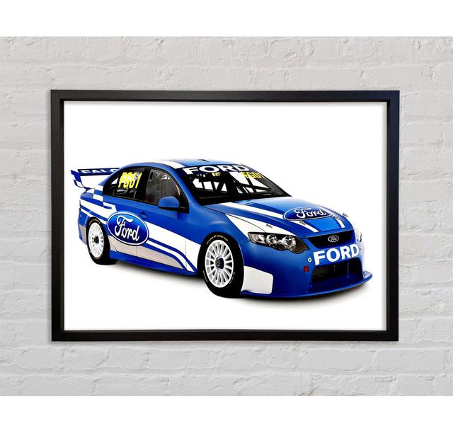 Ford Track Car Framed Print Bright Star Size: 59.7cm H x 84.1cm W x 3.3cm D on Productcaster.