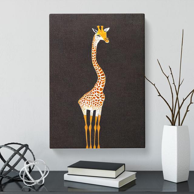 CAN-V0523-1077X Giraffe Stippling - Wrapped Canvas Print World Menagerie Size: 60cm H x 40cm W x 3cm D on Productcaster.