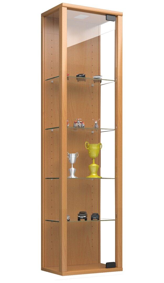 Flower Wall Mounted Curio Cabinet 17 Stories Colour: Brown, With lighting: Yes on Productcaster.