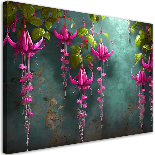 Canvas Print, Hanging Wisteria Flowers - Wrapped Canvas Print World Menagerie Size: 70cm H x 100cm W on Productcaster.