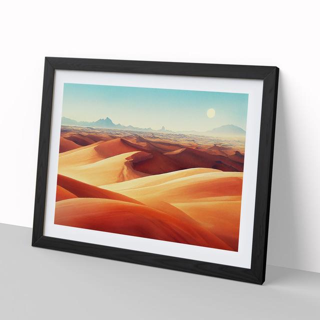 Watercolour Desert Vol.4 - Picture Frame Graphic Art Natur Pur Frame Colour: Black, Size: 25cm H x 34cm W x 2cm D on Productcaster.