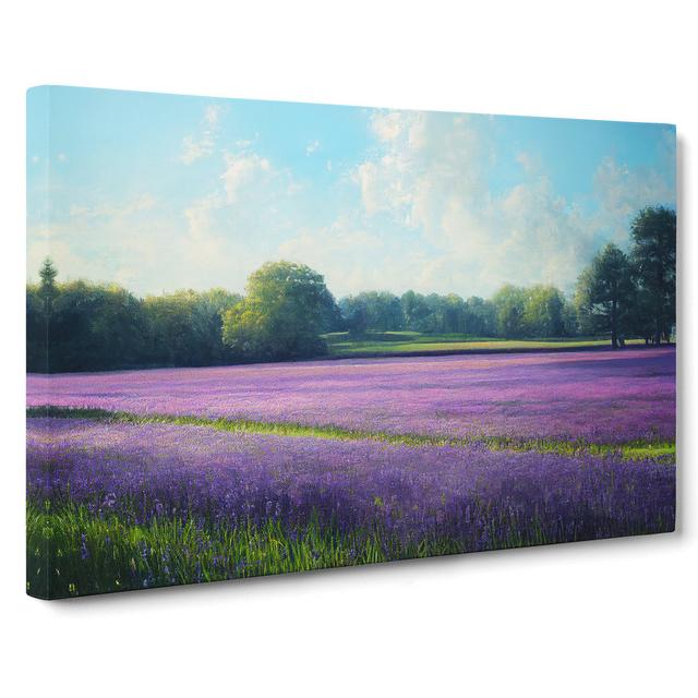 Head Turning Bluebell Field - Wrapped Canvas Painting Lily Manor Size: 50cm H x 76cm W x 3cm D on Productcaster.