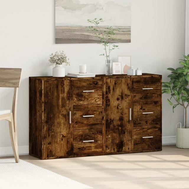 Sideboard Oplis 60 cm (Set of 2) 17 Stories Farbe: Rauchfarbene Eiche on Productcaster.