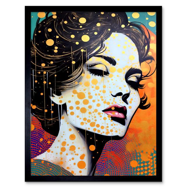 Rupesh Female Retro Glam Aesthetic Portrait Polka Dot Mosaic - Single Picture Frame Print Fairmont Park on Productcaster.