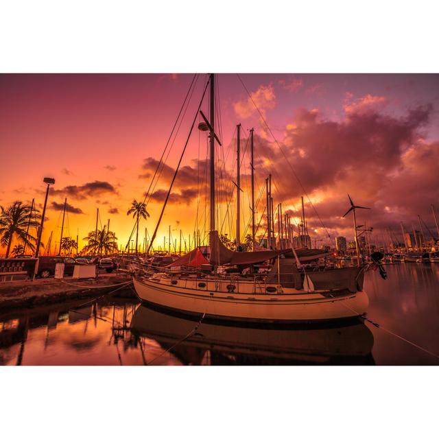 Honolulu Harbor HawaII by Bennymarty - Wrapped Canvas Photograph 17 Stories Size: 51cm H x 76cm W on Productcaster.