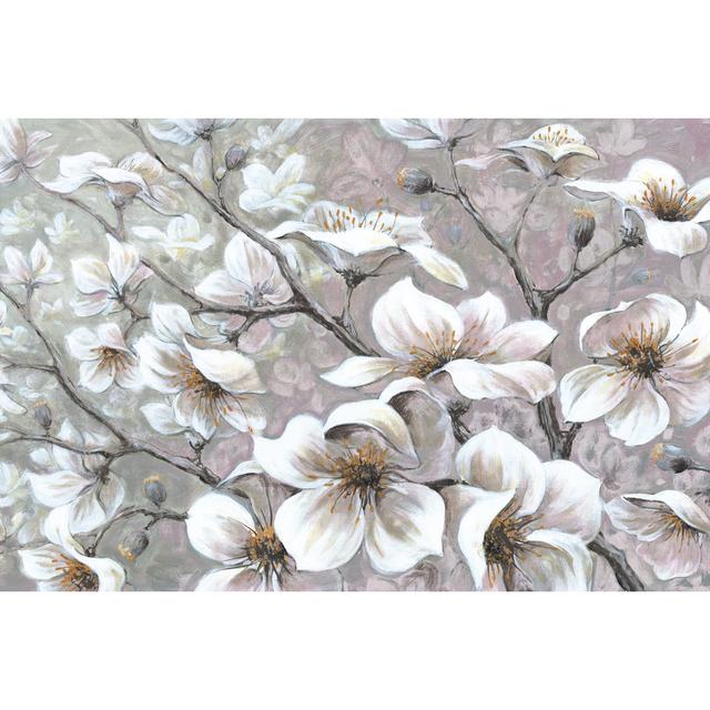 Flowers - Wrapped Canvas Art Prints Marlow Home Co. Size: 61cm H x 91cm W x 3.8cm D on Productcaster.