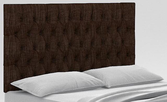 Karen Upholstered Headboard Etta Avenue Colour: Wool Chocolate, Size: Super King (6') on Productcaster.