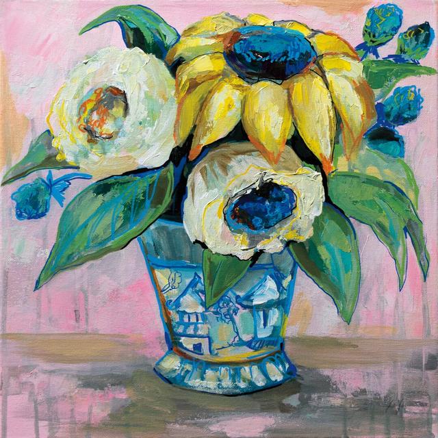 Ginger Jar II by Jeanette Vertentes - Wrapped Canvas Painting Brambly Cottage Size: 91cm H x 91cm W on Productcaster.