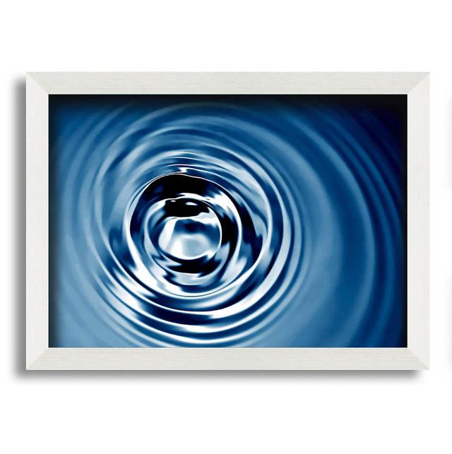 Blue Water Swirls Framed Print Wall Art Ivy Bronx Size: 29.7cm H x 42cm W x 1.5cm D, Format: Natural Framed Paper on Productcaster.