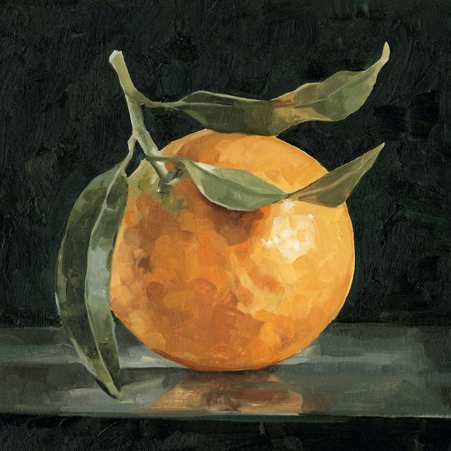 Dark Orange Still Life I by Emma Caroline - Wrapped Canvas Painting Rosalind Wheeler Size: 30cm H x 30cm W x 3.8cm D on Productcaster.