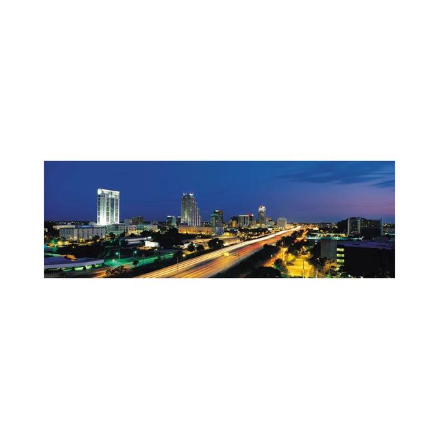 Orlando Panoramic Skyline Cityscape (Night) - Wrapped Canvas Panoramic Photograph Brayden Studio Size: 30.48cm H x 91.44cm W x 1.905cm D on Productcaster.