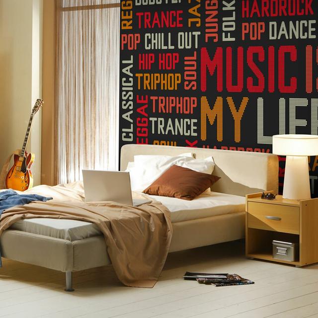 Fototapete Music is my life 193 cm x 250 cm East Urban Home Größe: 231 cm L x 300 cm B on Productcaster.