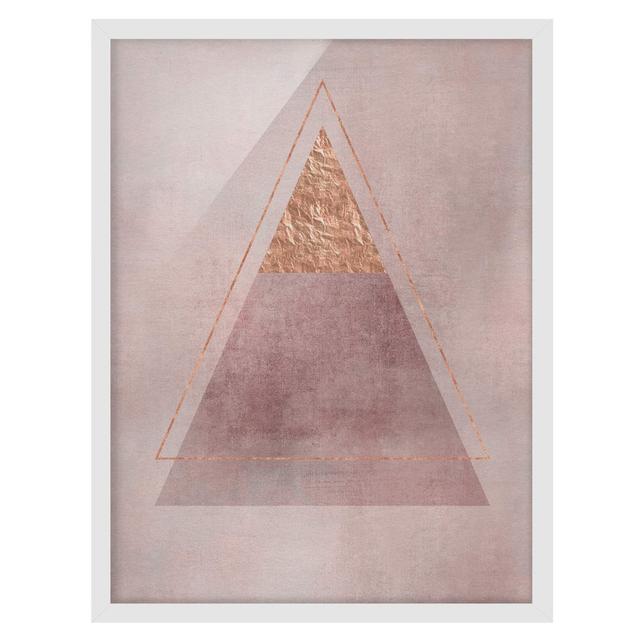 Geometry in Pink and Gold II - Picture Frame Graphic Art Fairmont Park Frame Option: White Framed, Size: 100cm H x 70cm W x 2cm D on Productcaster.