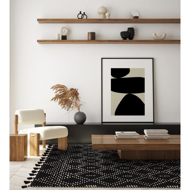 Criddle Moroccan Handmade Black/White Area Rug Gracie Oaks Rug Size: Rectangle 120 x 170cm on Productcaster.