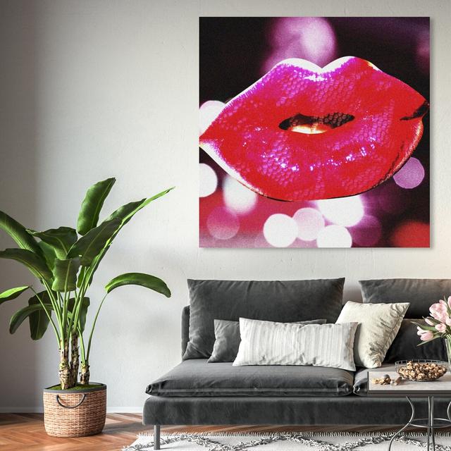 She Had Blade Runner Lips by Oliver Gal - Wrapped Canvas Print East Urban Home Size: 76.2 cm H x 76.2 cm W on Productcaster.