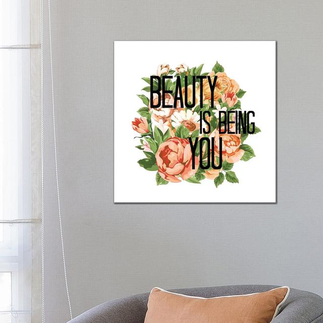 Beauty Is Being You II by Julia Di Sano - Wrapped Canvas Gallery-Wrapped Canvas Giclée Ophelia & Co. Size: 66.04cm H x 66.04cm W on Productcaster.