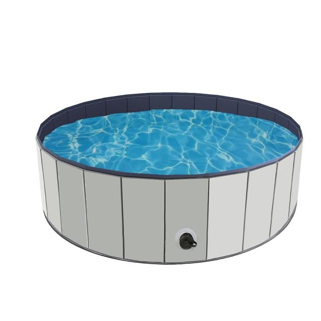 Rosemont Foldable Pet Pool Swimming Bathing Tub Archie & Oscar Finish: Grey, Size: 30 H x 120 W x 120 D cm on Productcaster.