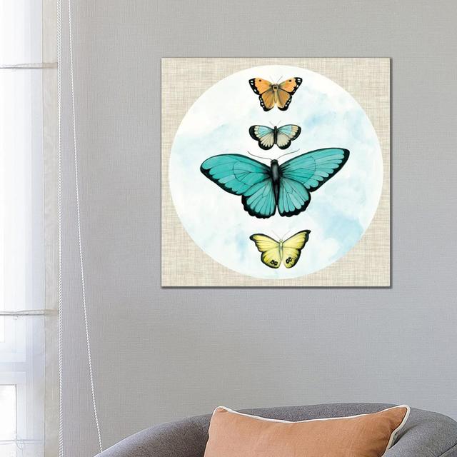 Butterfly Daydream I by Naomi McCavitt - Wrapped Canvas Gallery-Wrapped Canvas Giclée Brambly Cottage Size: 66.04cm H x 66.04cm W x 1.9cm D on Productcaster.