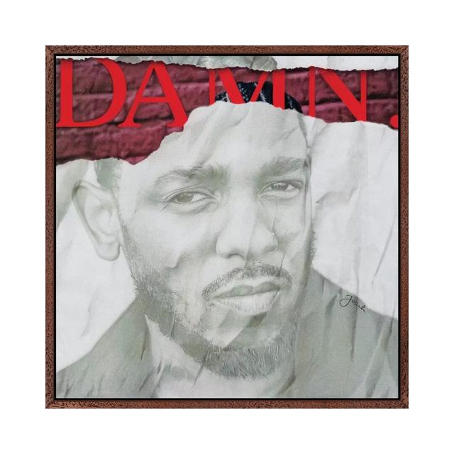 DAMN Remixed by Josiah Jones - Graphic Art on Canvas 17 Stories Size: 93.98cm H x 93.98cm W x 3.81cm D, Format: Classic Brown Wood Framed on Productcaster.