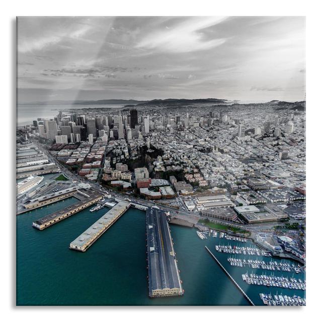 San Francisco at Sunset - Unframed Graphic Art on Glass Ebern Designs Size: 60cm H x 60cm W x 0.4cm D on Productcaster.