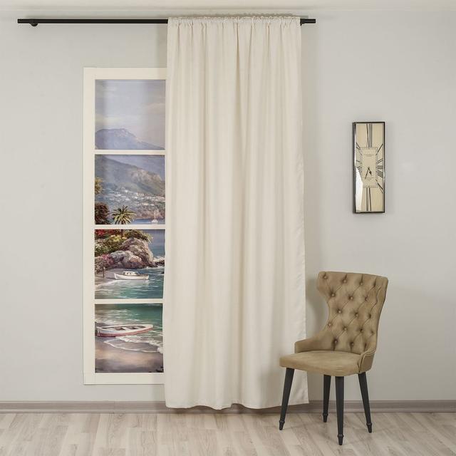 Thermo-Vorhang mit Schlaufen (1 Stück), blickdicht Lilijan Home & Curtain Farbe: Ecru, Panel-Größe: 280 cm B x 145 cm L on Productcaster.