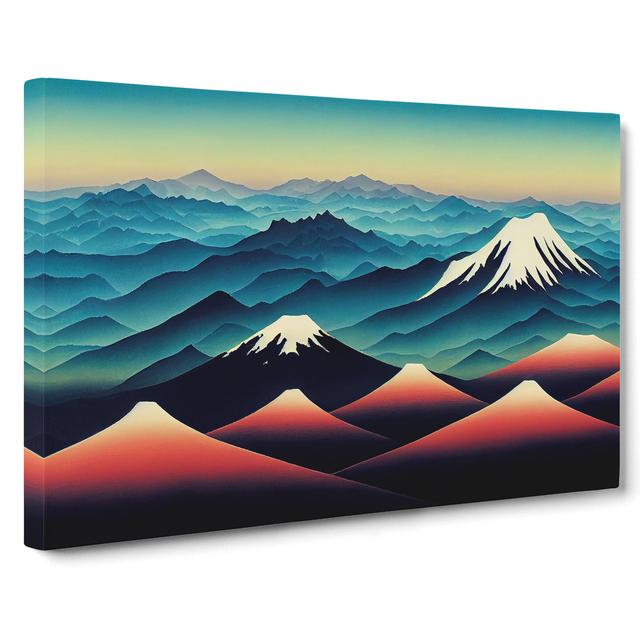 Japanese Mountain Sunrise Vol.4 - Wrapped Canvas Print Alpen Home Size: 40cm H x 60cm W x 3cm D on Productcaster.