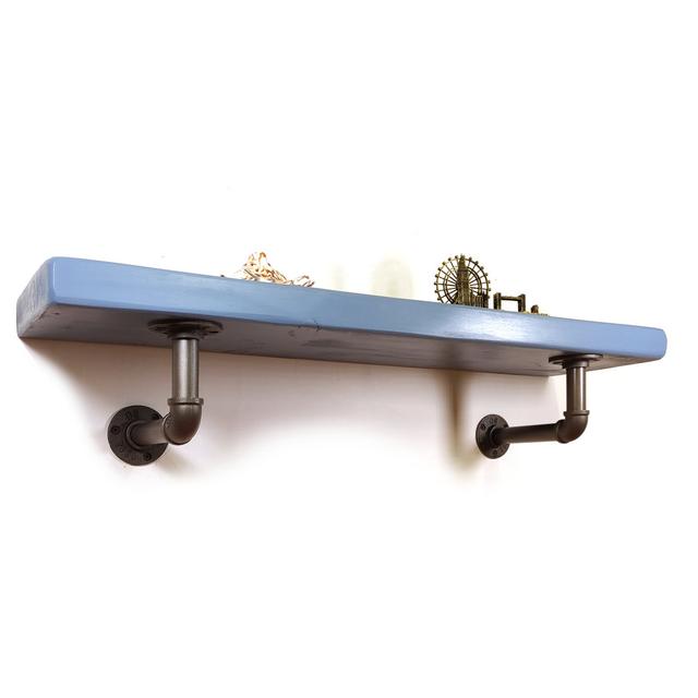 Jaque Solid Wood Bracket Shelf Borough Wharf Size: 17cm H x 240cm H x 22.5cm D on Productcaster.