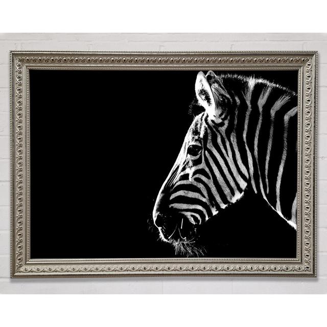 Zebra-Schnurrhaare - Druck Brayden Studio Größe: 84,1 cm H x 118,9 cm B x 3 cm T, Format: Poster mit silberfarbenem Rahmen on Productcaster.