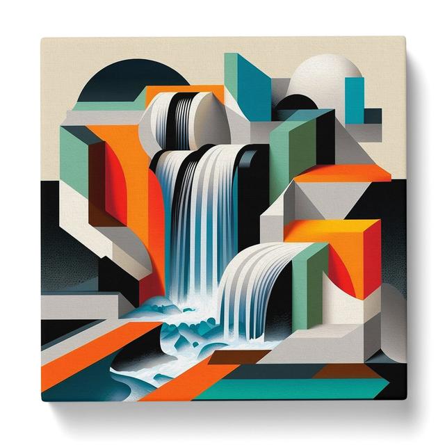 Waterfall Constructivism Alpen Home Size: 50cm H x 50cm W x 3cm D on Productcaster.