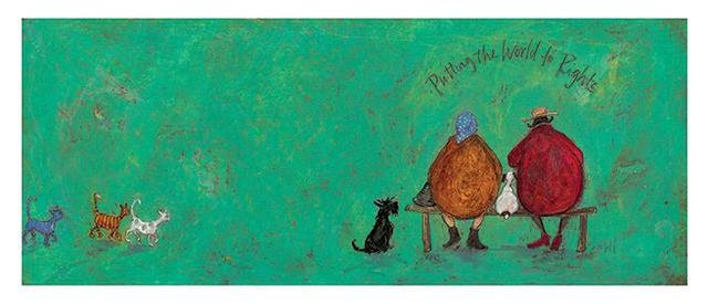 'Putting the World to Rights' by Sam Toft - Art Print East Urban Home Format: Paper, Size: 50cm H x 100cm W x 1.3cm D on Productcaster.